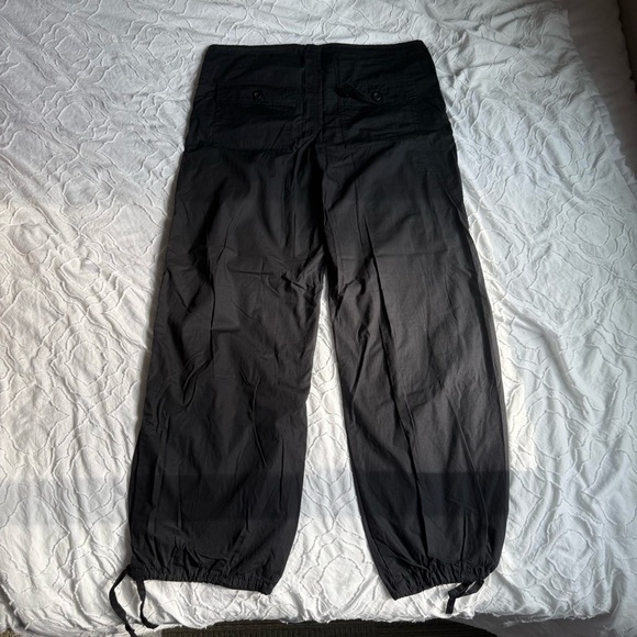 Rewash Black Cargo Pants with Jogger Cuff Tie Low Waisted - Picture 11 of 11